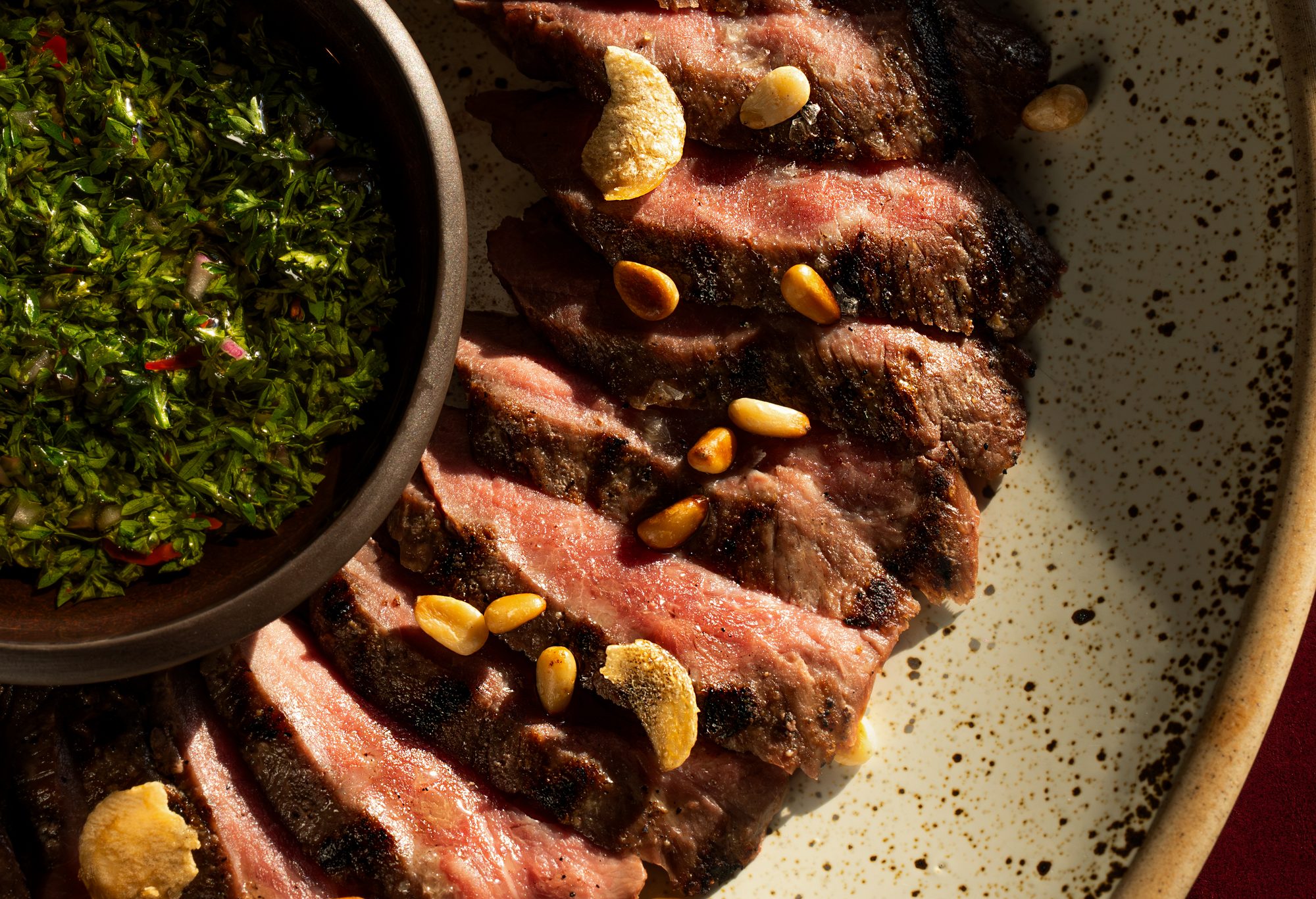 Lamb fillet, with zesty sauce 