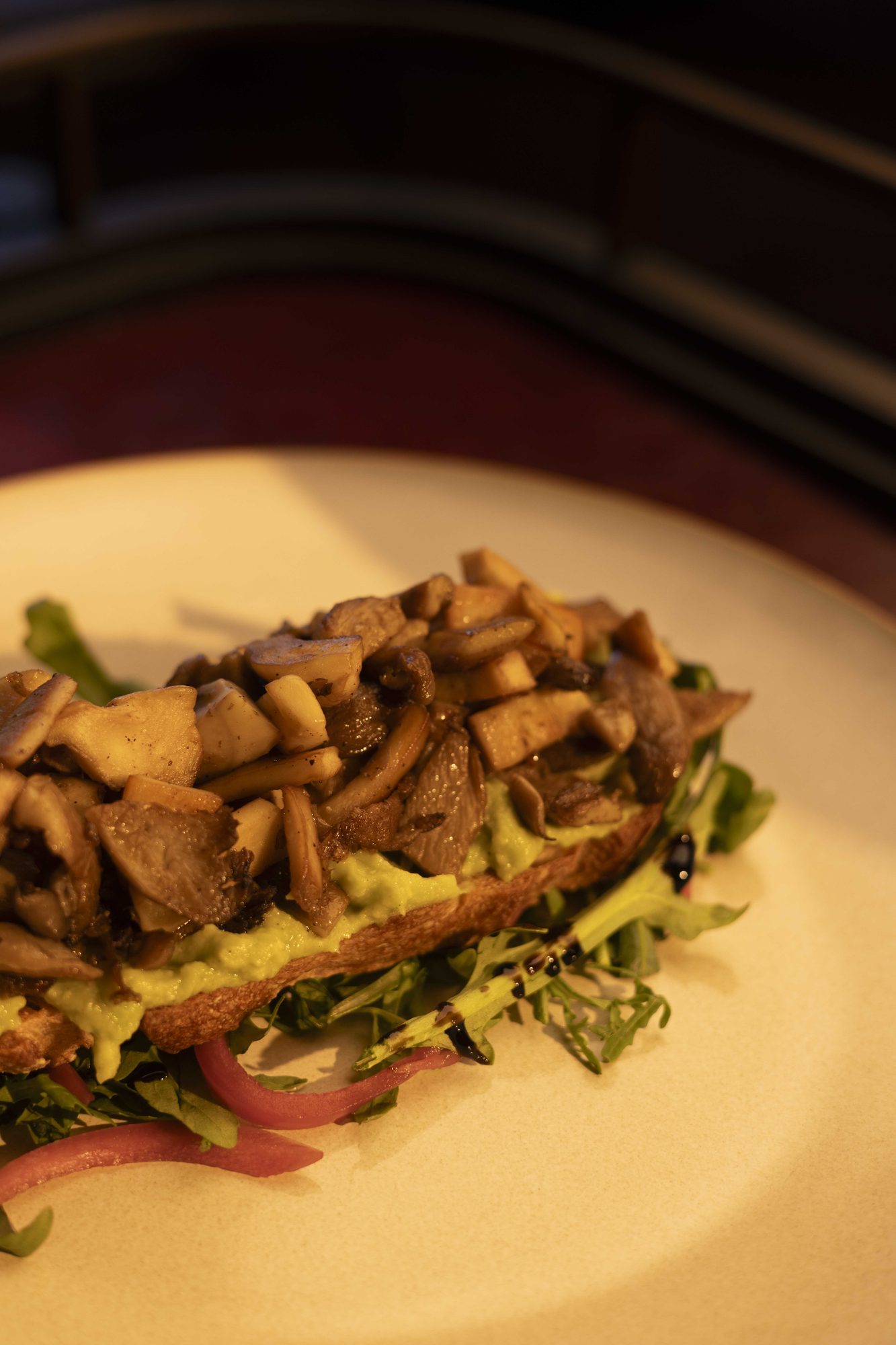 Wild mushrooms on grilled sourdough